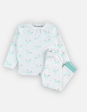 2-delige witte pyjama uit katoen