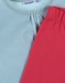 Fluwelen en jersey 2-delige pyjama, ros/aqua