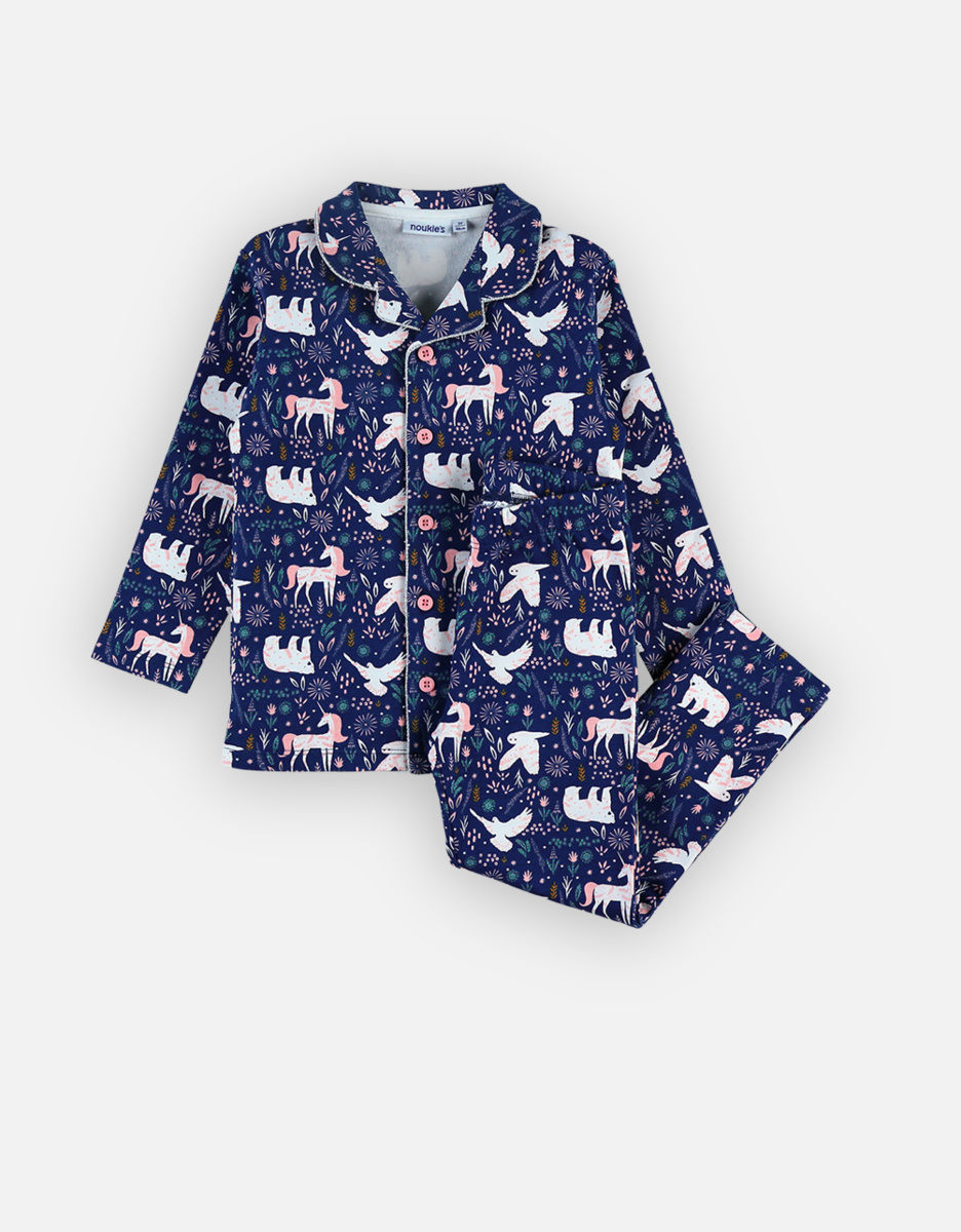 Pyjama 2 pièces en jersey, bleu marine