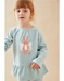 2-delige pyjama met konijntje uit fluweel, aqua