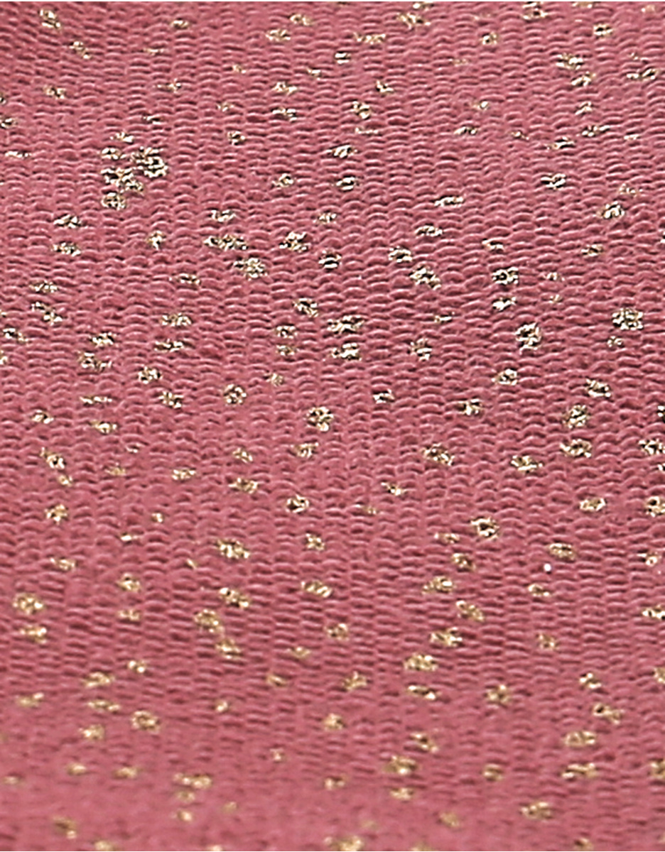 Bermuda éponge rose avec lurex or