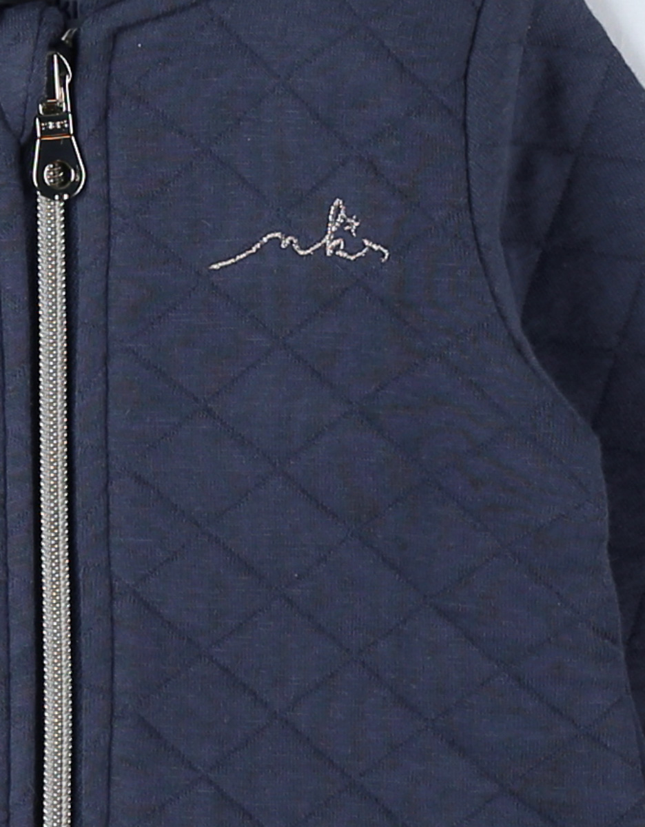 Quilted zipped jacket, navy blue