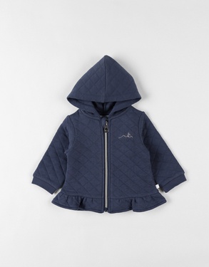 Quilted zipped jacket, navy blue