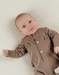 Brown ribbed jersey sleepsuit
