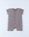 Baby romper and playsuit in soft brown cotton