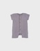 Baby romper and playsuit in soft brown cotton