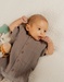 Baby romper and playsuit in soft brown cotton
