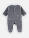 Velvet 1-piece pyjamas with lion, dark grey