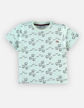 T-shirt with all over print, light green