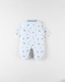 1-piece velvet pyjamas with dinosaursaursaur print, off-white