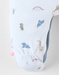 1-piece velvet pyjamas with dinosaursaursaur print, off-white