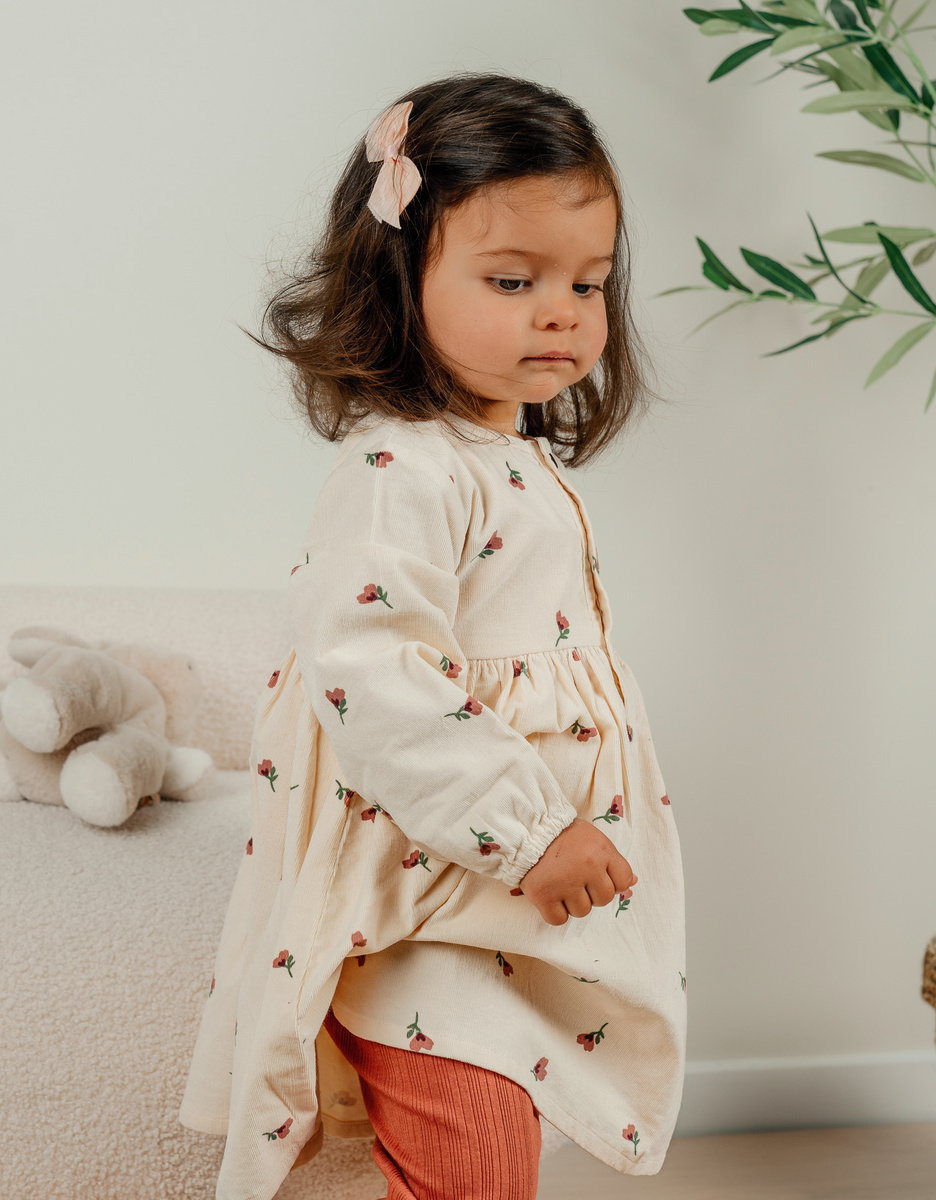 Set jurk en legging in geribde jersey
