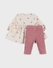 Set jurk en legging in geribde jersey
