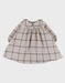 Babyjurk met beige ruitjes
