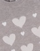 Beige gebreide jurk met hartjes
