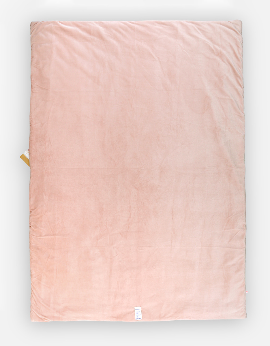 Couverture 100 x 140 cm L&J en Veloudoux, rose