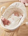 Veloudoux® Lina & Joy moses basket, off-white/light pink