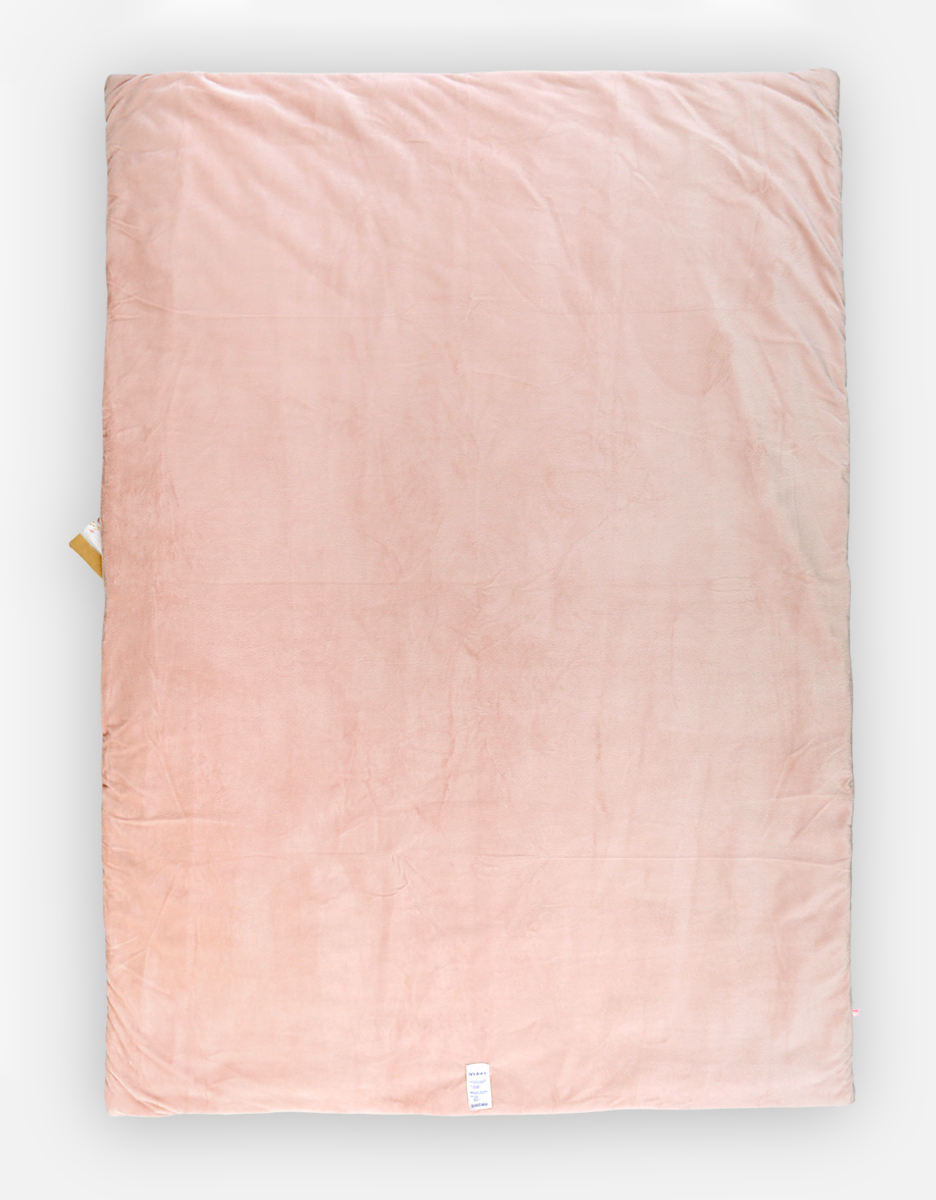 Couverture en veloudoux Babou & Kendi 100 x 140 cm - Gris clair