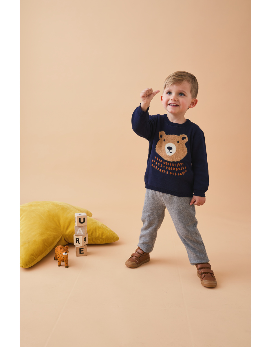 Knitted jumper, bear