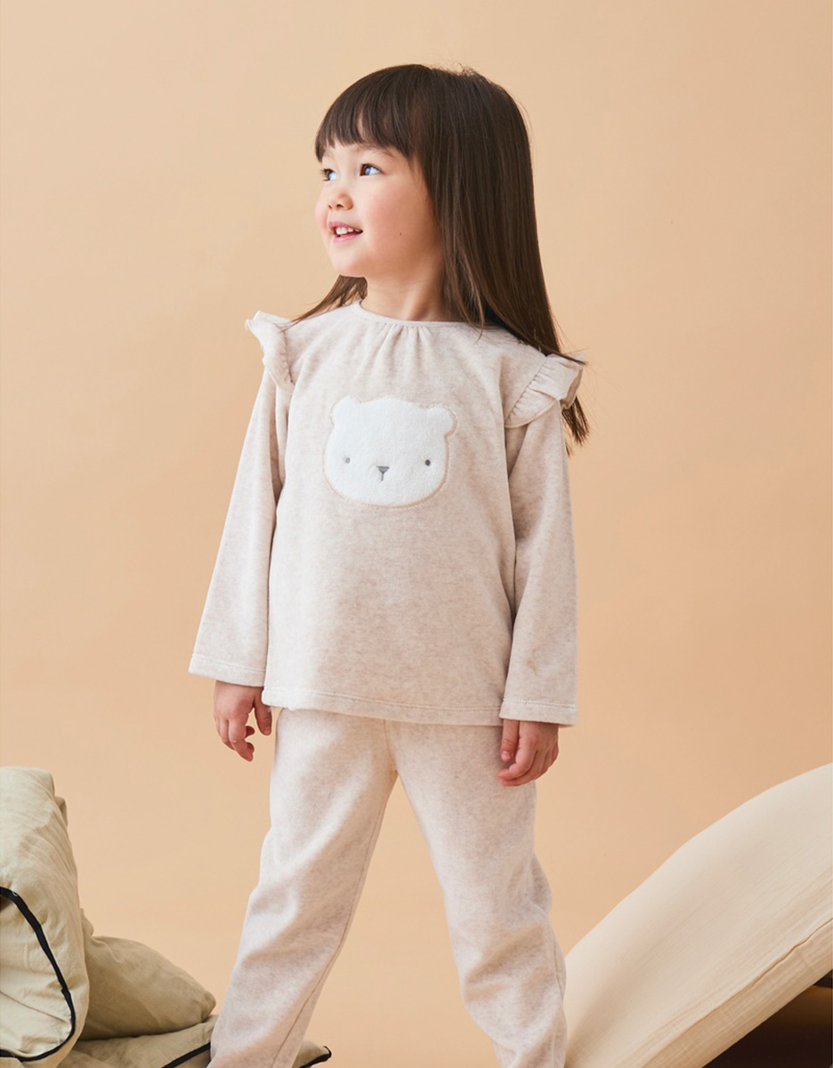 Corduroy velvet pyjamas, bear