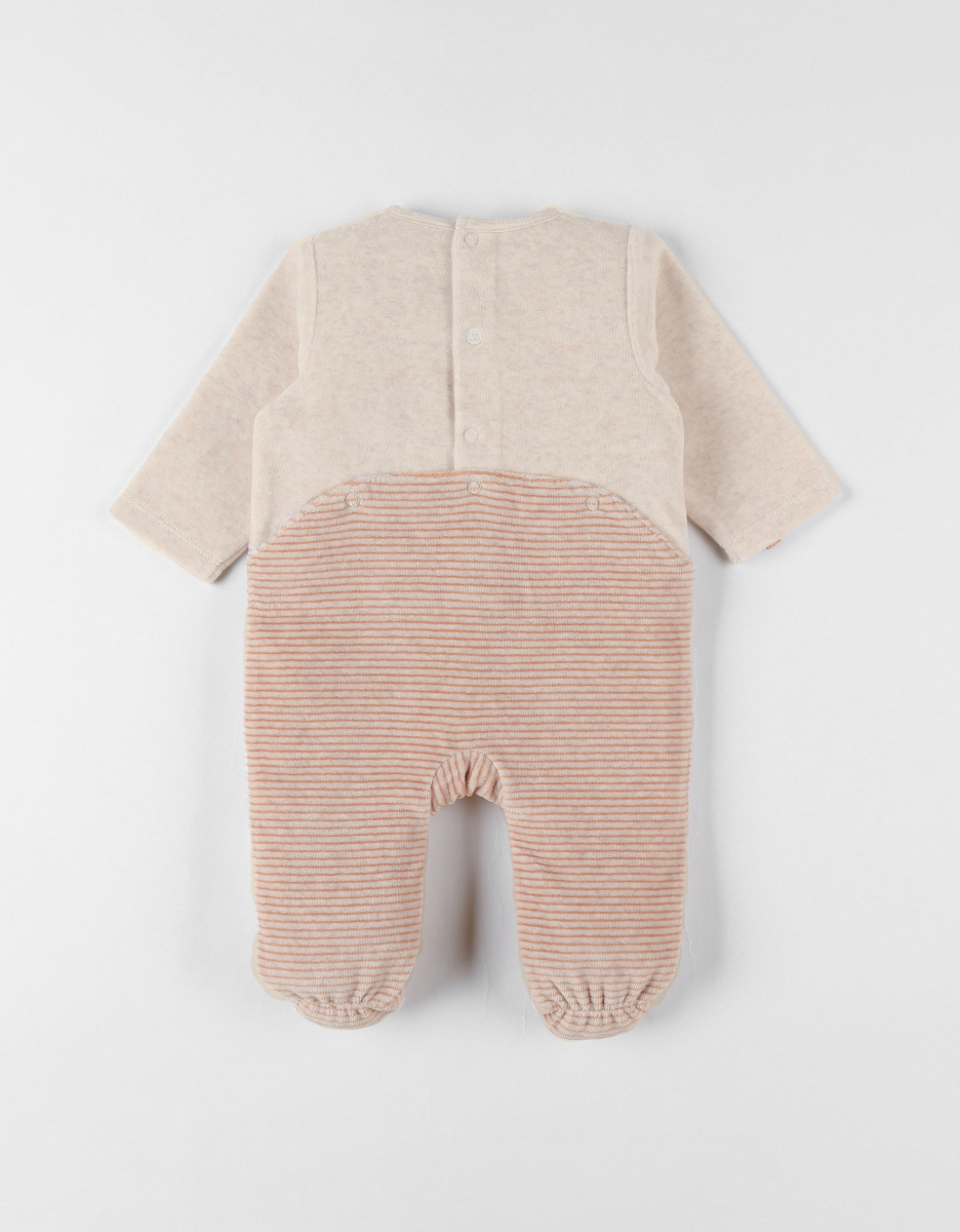 Corduroy velvet mottled beige pyjamas, bear