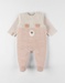 Corduroy velvet mottled beige pyjamas, bear