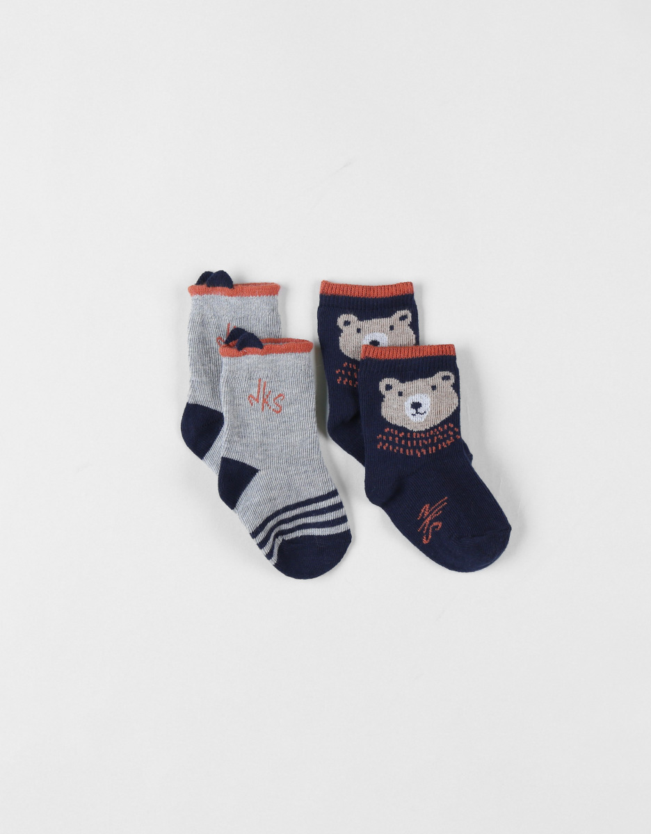 Set with 2 pairs of jersey socks