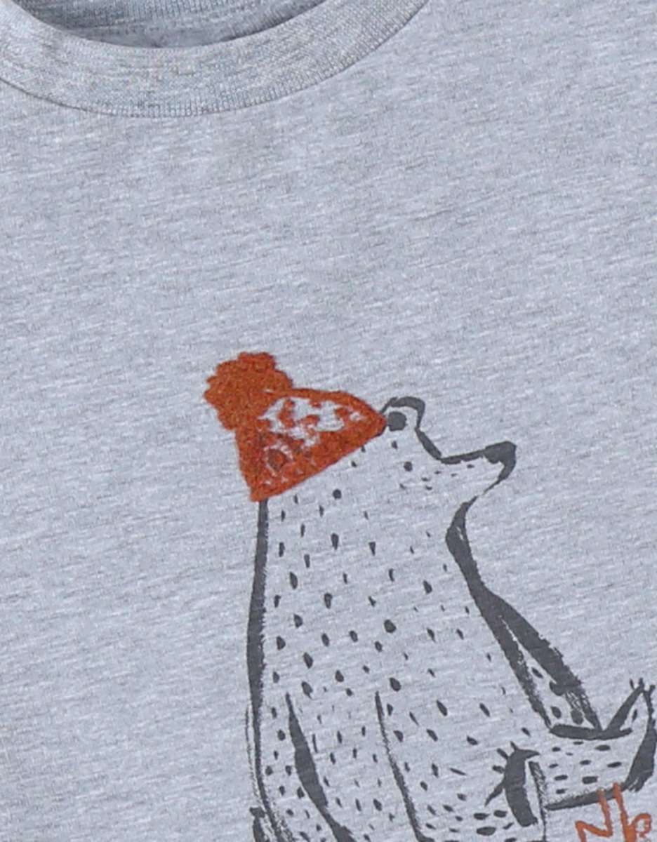 Bear T-shirt, Heather Grey