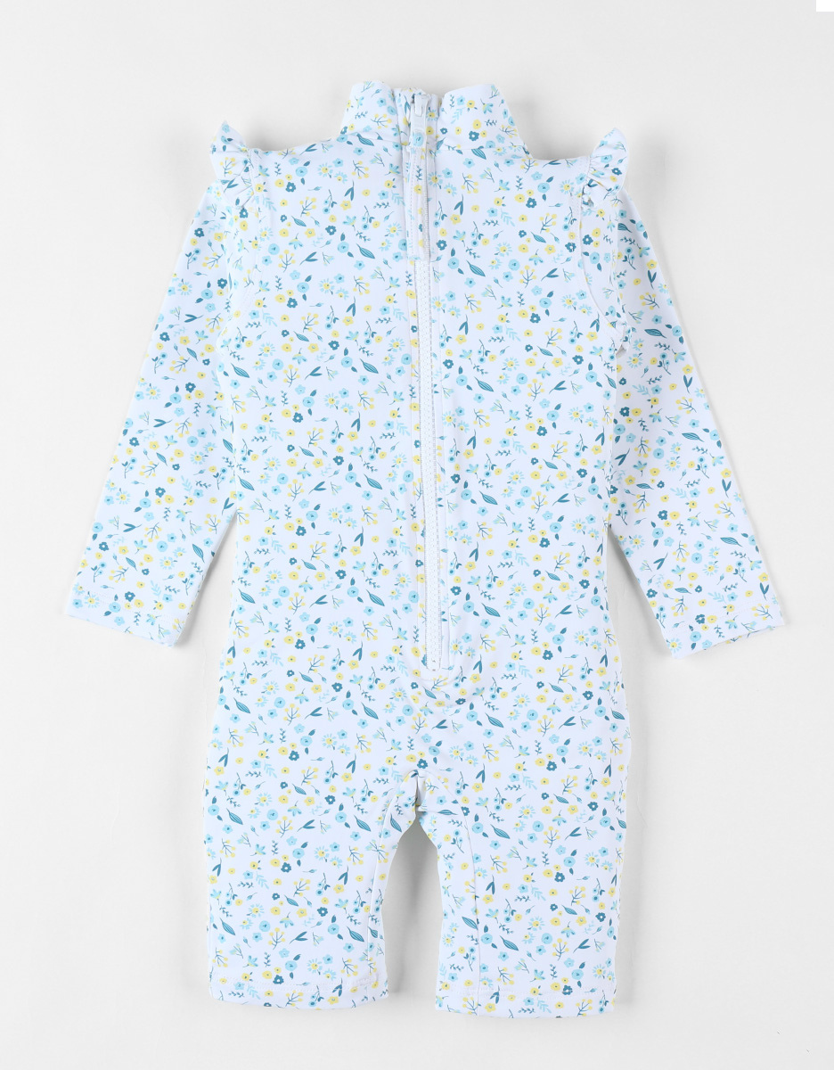 Combi Anti-UV rayée, écru
