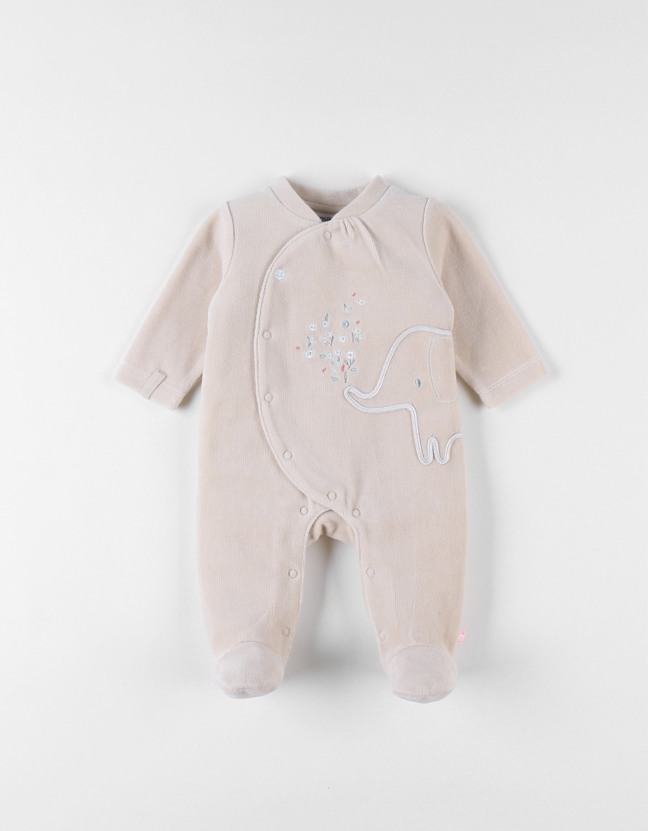 Corduroy fluwelen pyjama, olifant