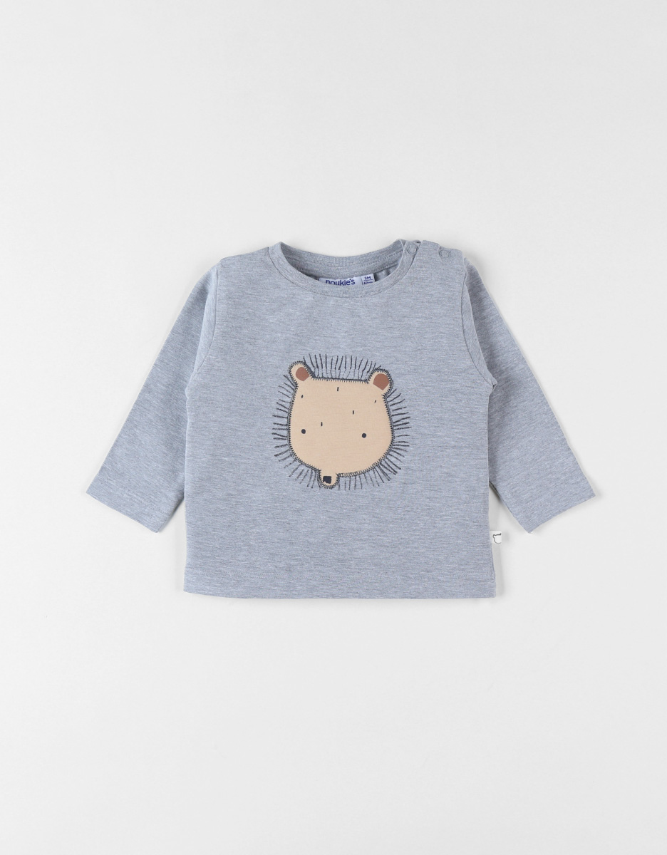 Hedgehog T-shirt, Heather Grey