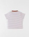 Short-sleeved striped t-shirt with panda print, ecru/caramel