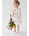 Seersucker jurk + bloomer set, ecru