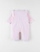 1-piece velvet pyjamas with leopard, light pink