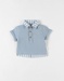 Cotton piqué 2-in-1 polo shirt, light blue