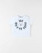 Short-sleeved t-shirtwith lion print, off-white/blue