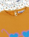 Set de 2 t-shirts en coton BIO, jaune moutarde/écru