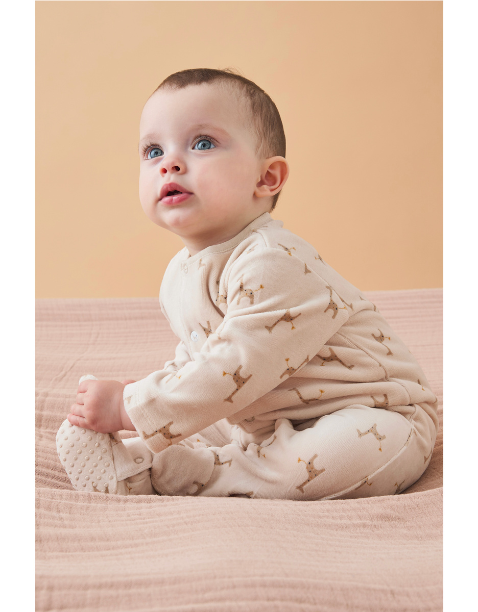 Corduroy fluwelen pyjama, giraffenprint