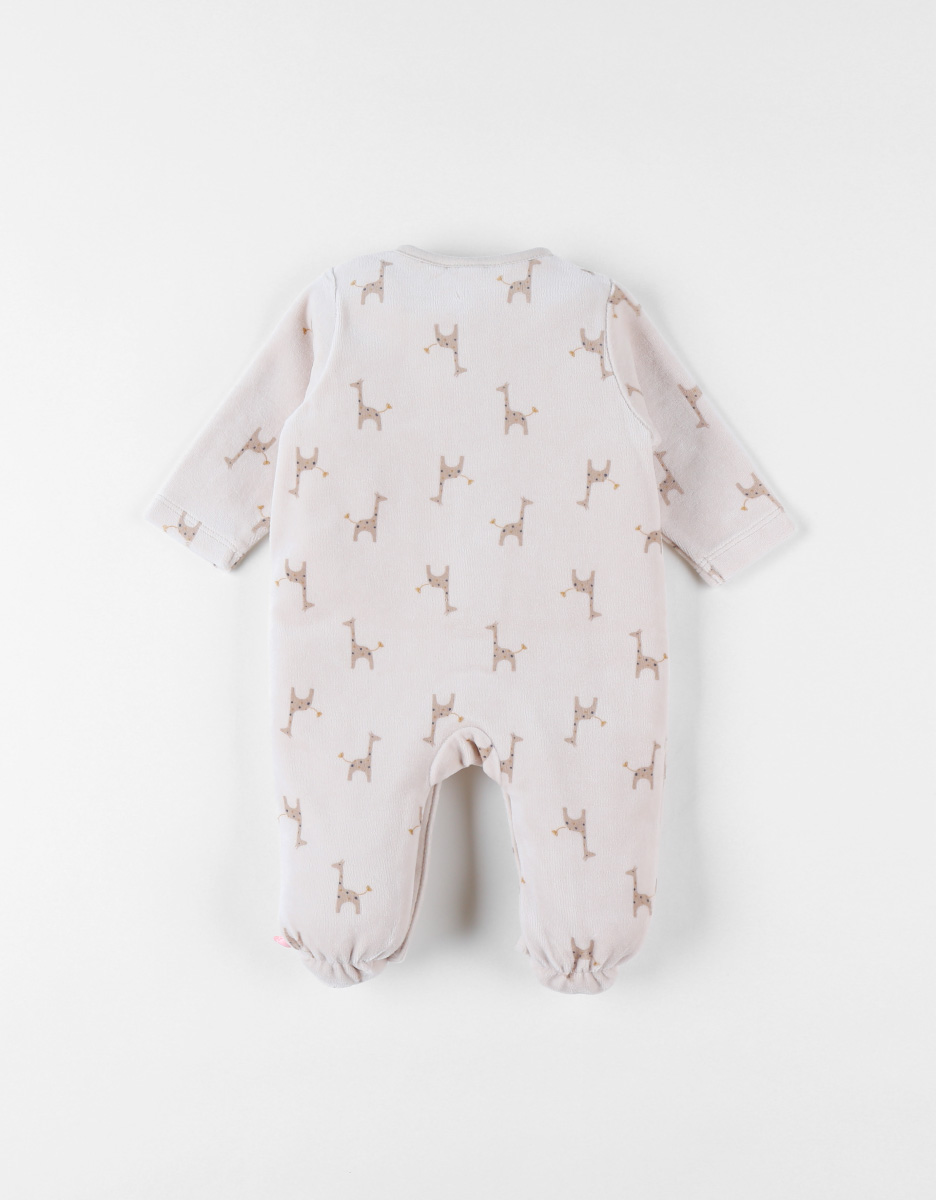 Corduroy fluwelen pyjama, giraffenprint