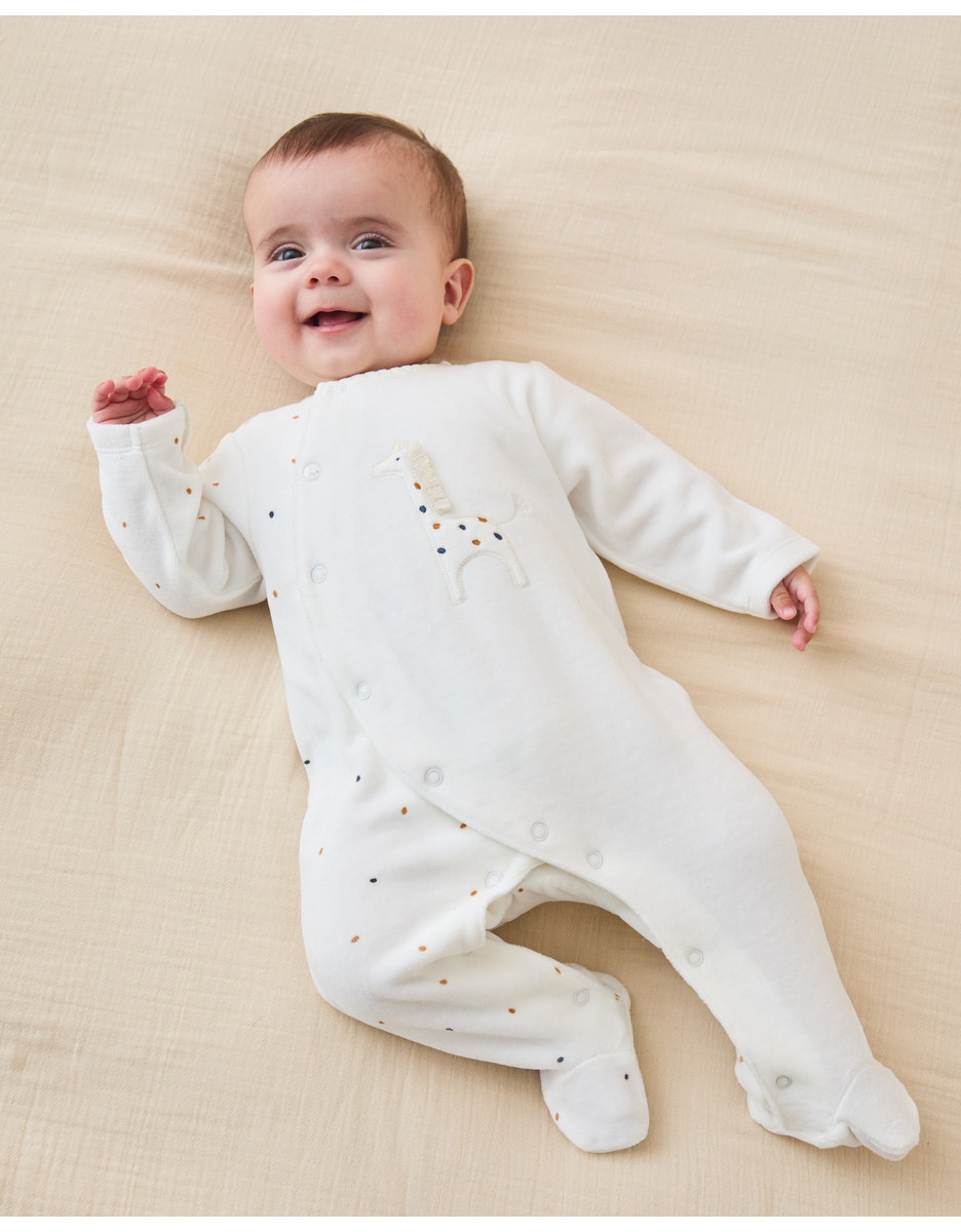 Corduroy velvet pyjamas, giraffe