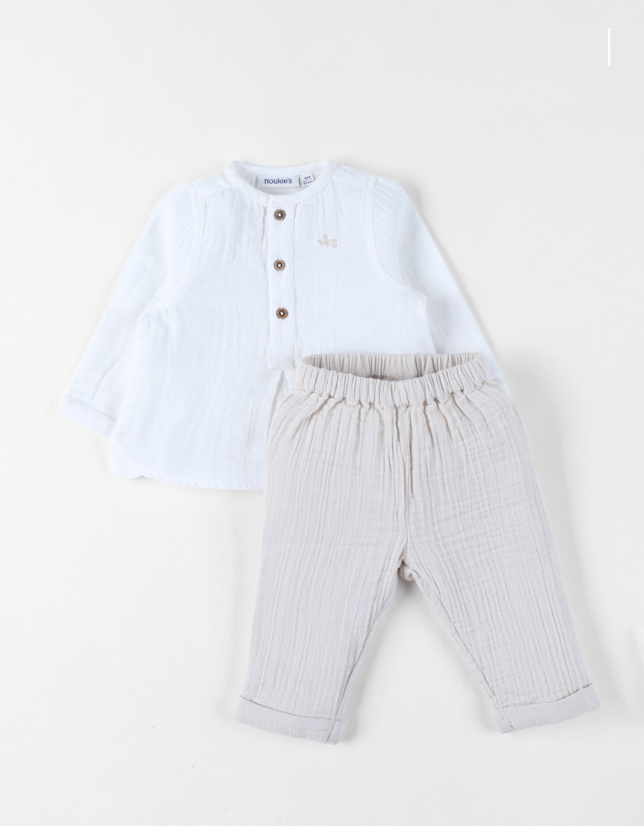 Ensemble Chemise et Pantalon, Mousseline de Coton