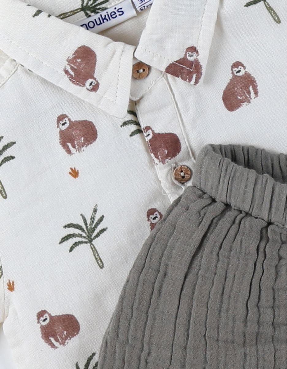 Ensemble Chemise avec Short, Coton