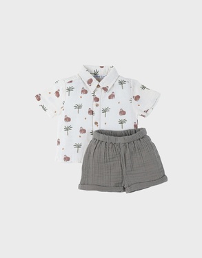Ensemble Chemise avec Short, Coton