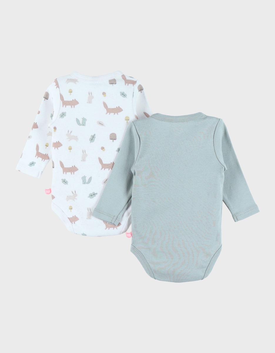 Lot de 2 bodies croisés en coton