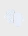Lot de 2 bodies croisés en coton blanc motif floral