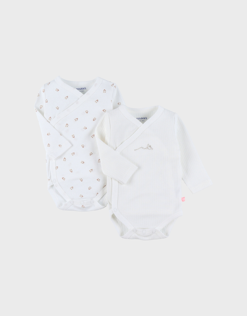 Lot de 2 bodies croisés en coton