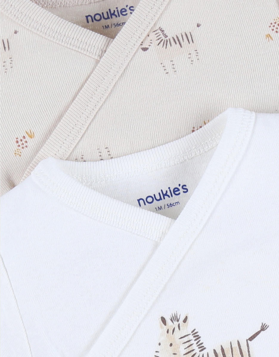 Lot de 2 bodies croisés en coton