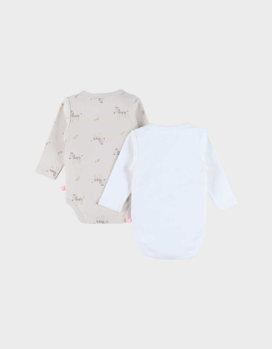 Lot de 2 bodies croisés en coton