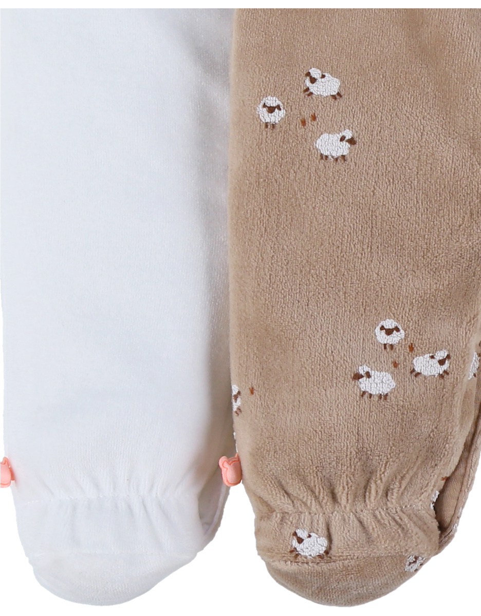 Lot de 2 pyjamas bébé en velours doux