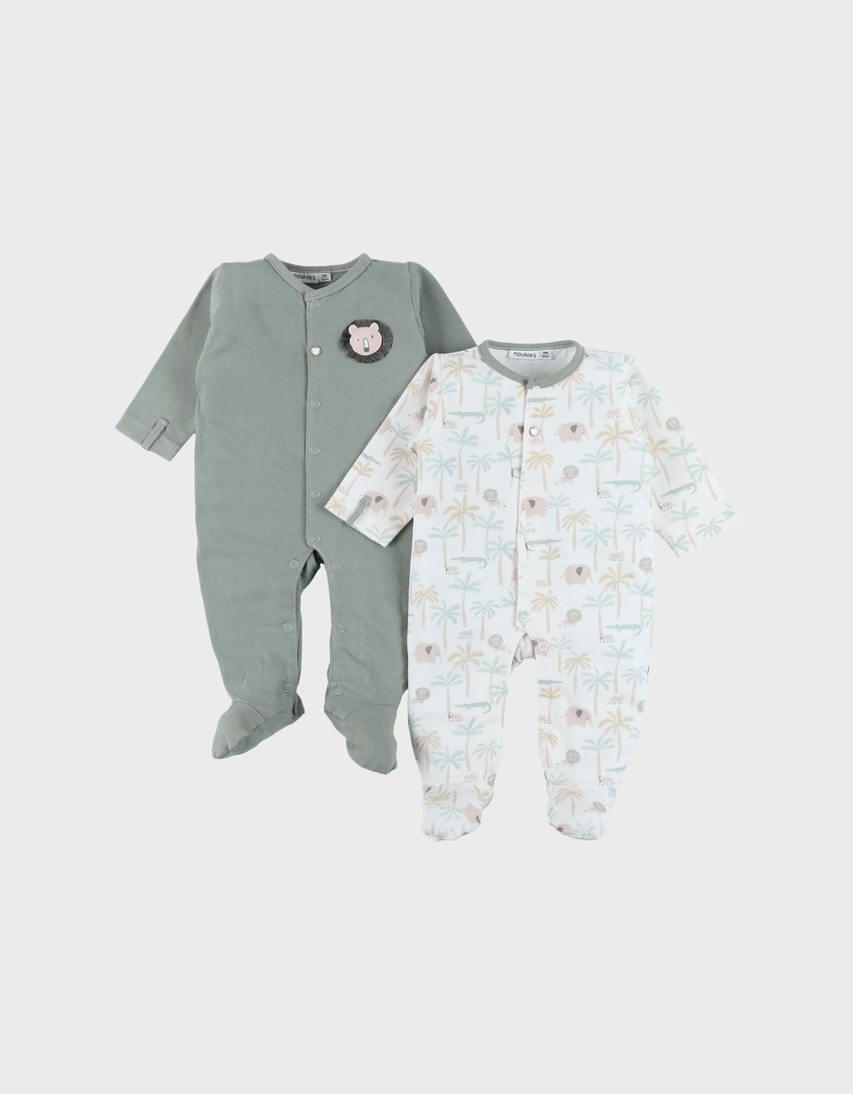 Lot de 2 Pyjamas bébé, Velours
